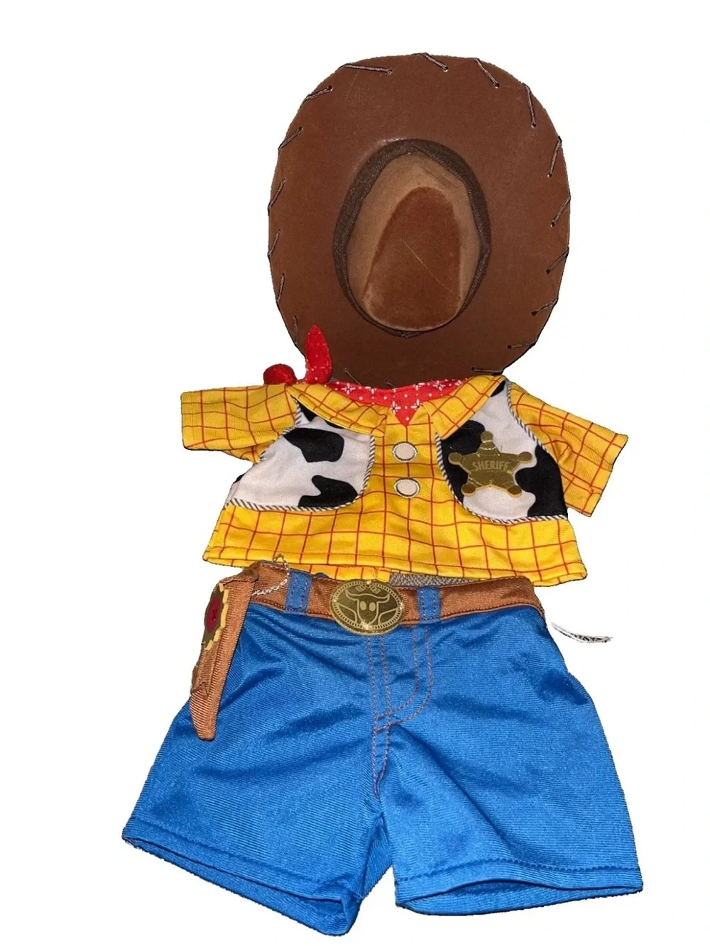 Build A Bear Disney Pixar Toy Story Woody Costume Shirt Pants Hat RARE HTF BABW